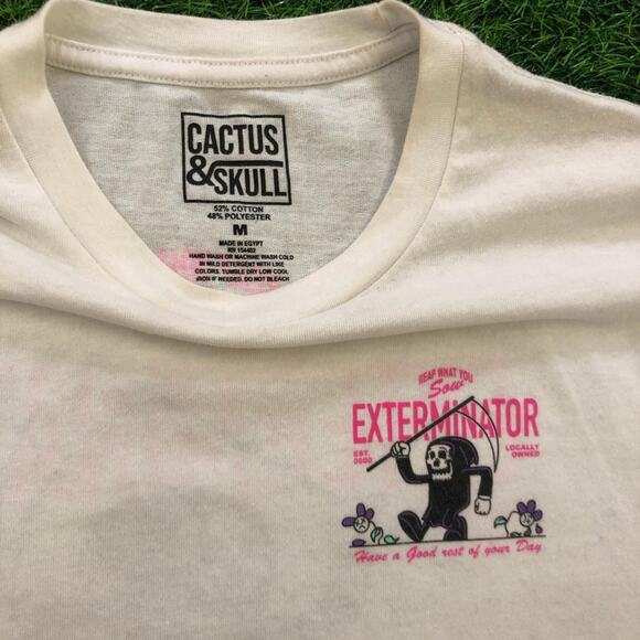 Retro “Cactus & Skull “Exterminator’ Reaper Graphic Tee - Picture 3 of 4